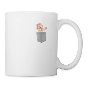 Lustige Tasche Rosa Einhorn Magischer Liebhaber Dabbing - Tasse - Weiß - Rechts