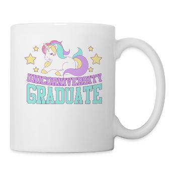 Licorne magique arc-en-ciel diplômée de la licorne - Mug blanc - blanc - Droite