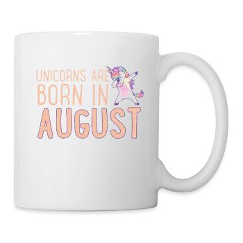 Einhörner Werden Im August Geboren Lustiges Dabbing Einhorn - Tasse - Weiß - Rechts