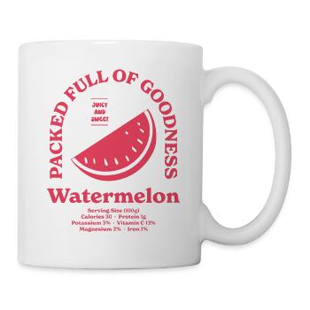 Pastèque Nutritionnelle - Mug blanc - blanc - Droite