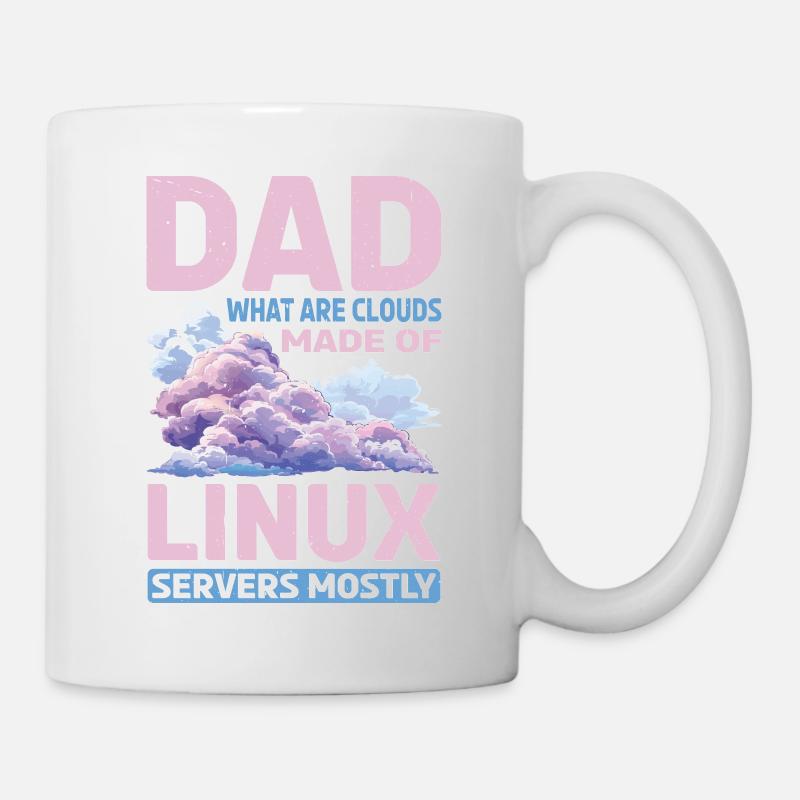 De quoi sont faits les nuages, les serveurs Linux principalement 32 - Mug blanc - blanc