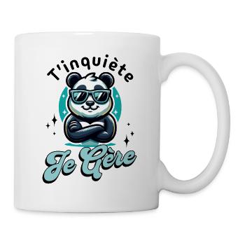 Keine Sorge, ich schaffe Panda cooles Geschenk Humor - Tasse - Weiß - Rechts