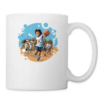 Basketballer Zubehör Basketball-spieler Kinder - Tasse - Weiß - Rechts