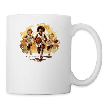 Basketballer Zubehör Basketball-spieler Kinder - Tasse - Weiß - Rechts