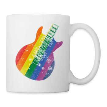 Pride Flag Gitarre - Tasse - Weiß - Rechts