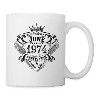anniversaire Juin 1974 Juin anniversaire 1974 - Mug blanc - blanc - Droite