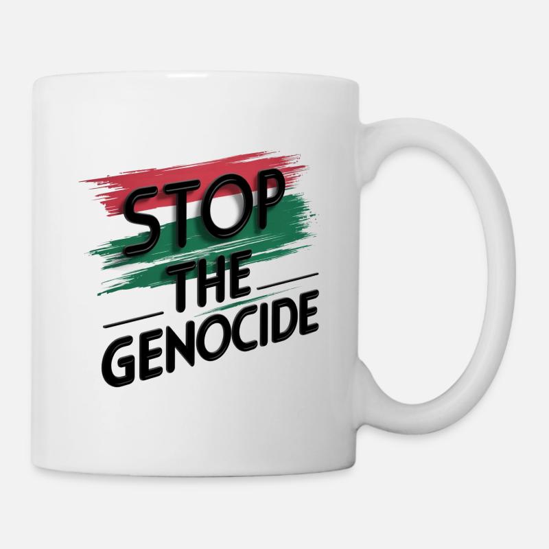 ARRÊTEZ LE GÉNOCIDE - Mug blanc - blanc