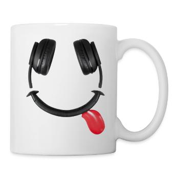 Smiling Headphones #lovely toons - Mug - white - Right