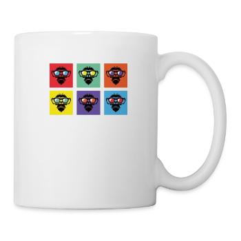 Overruled Affen bunt 3 - Tasse - Weiß - Rechts