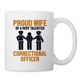 Proud Wife Of A Correctional Officer Corrections - Mug - white - Right