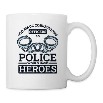La police aurait donc un gardien de prison pour les héros - Mug blanc - blanc - Droite