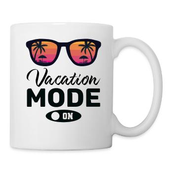 Vacation Mode with Sunglasses Urlaub Modus Brille - Mug - white - Right