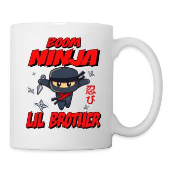 Boom Ninja Lil Brother Gift idea - Mug - white - Right