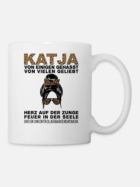 Katja Gehasst Geliebt Großes Mundwerk - Tasse - Weiß