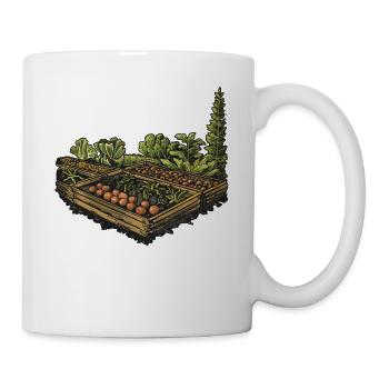Permakultur Lebensmittel Compost - Tasse - Weiß - Rechts