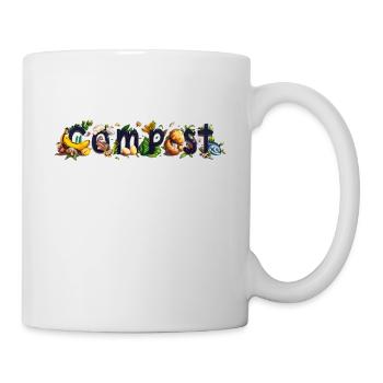 Permakultur Lebensmittel Compost - Tasse - Weiß - Rechts