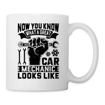 Now you know what a great car mechanic looks like - Tasse - Weiß - Rechts