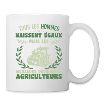 All Men Are Born Equal Farmers Gift - Mug - white - Right