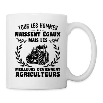 All Men Are Born Equal Farmers Gift - Mug - white - Right