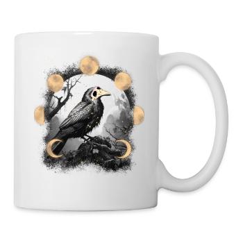 Corbeau Corbeau Corbeau Corbeau Peste Peste Masque Oiseau - Mug blanc - blanc - Droite
