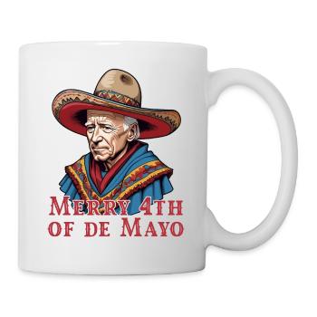 Drôle de président confus Fête mexicaine - Mug blanc - blanc - Droite
