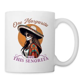 Señorita a besoin du design de Margarita Cinco de Mayo - Mug blanc - blanc - Droite