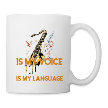 Funny Saxophone Design Saxophone Player Saying - Mug - white - Right