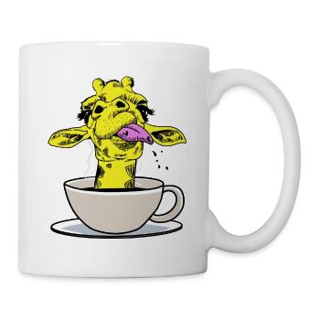 Good Morning Giraffe Giraffe Tasse à café Café - Mug blanc - blanc - Droite