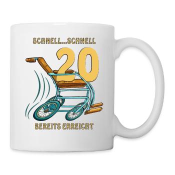 GEHHILFE SCHNELL...SCHNELL 20 BEREITS ERREICHT - Tasse - Weiß - Rechts