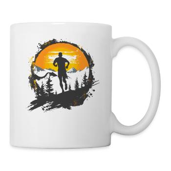 Running design for runners at the marathon - Mug - white - Right