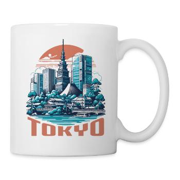 IKONISCHE SEHENSWÜRDIGKEITEN VON TOKIO STADTBILD, JAPAN - Tasse - Weiß - Rechts