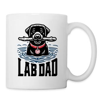 Labrador Retriever Dog LAB DAD Black Labrador - Mug - white - Right