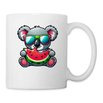 Koala Watermelon Summer Motif - Mug - white - Right