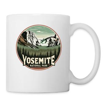 Boucle vintage du parc national de Yosemite - Mug blanc - blanc - Droite