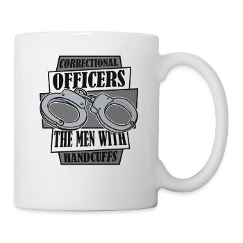 Les hommes menottés agent de police Corrections - Mug blanc - blanc - Droite