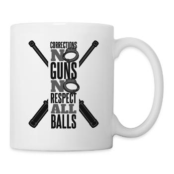 No Guns No Respect All Balls Jail Guard - Mug - white - Right