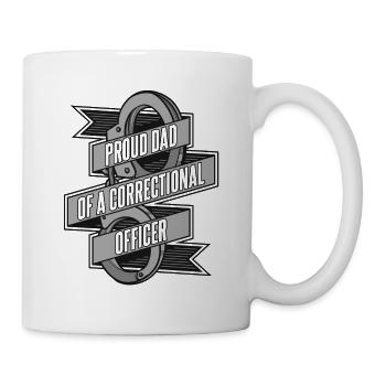Fier papa d’un agent correctionnel des services correctionnels - Mug blanc - blanc - Droite