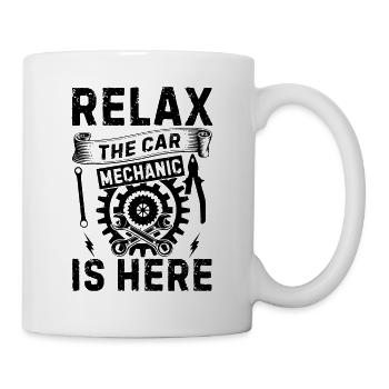 Relax The Car Mechanic is here - Funny Mechanic - Mug - white - Right