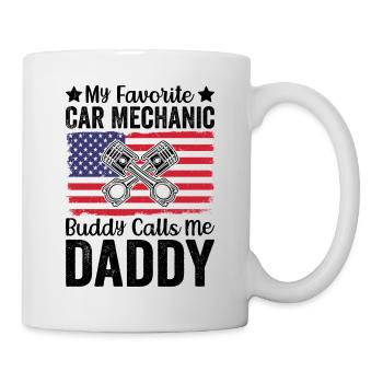 Mon ami mécanicien automobile préféré m’appelle papa - Mug blanc - blanc - Droite