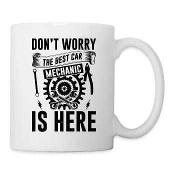 Ne vous inquiétez pas, le meilleur mécanicien automobile est là - Car Me - Mug blanc - blanc - Droite