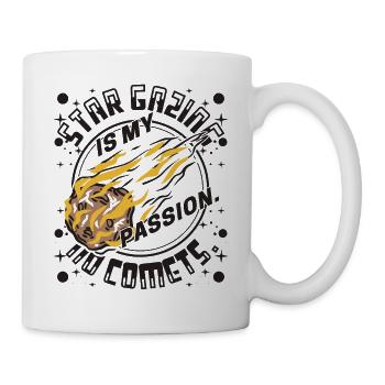 Sternenbeobachtung ist meine Leidenschaft. Keine Kometen. - Tasse - Weiß - Rechts
