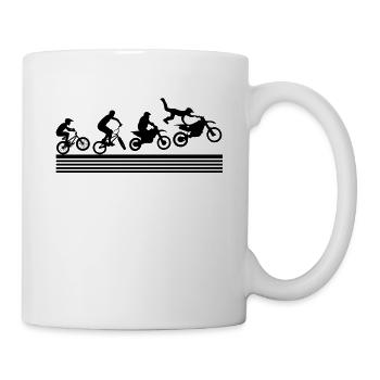 Pit-bike supermotard Dirtbike Evolution Pitbike - Mug blanc - blanc - Droite