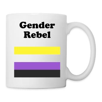 Nicht-binäre Flagge Geschlecht Rebell - Tasse - Weiß - Rechts