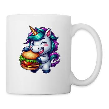 Hamburger Cheeseburger licorne - Mug blanc - blanc - Droite