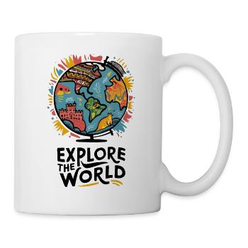 ERKUNDE DIE WELT - Tasse - Weiß - Rechts