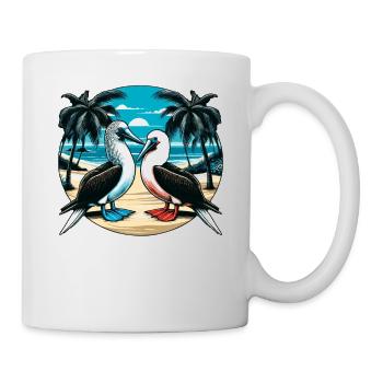 Oiseaux de mer Fous à pieds bleus Fous à pieds rouges - Mug blanc - blanc - Droite