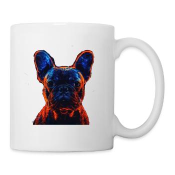 Red and Blue French Bulldog - Mug - white - Right