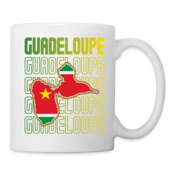 idee cadeau design drapeau de la guadeloupe - Mug blanc - blanc - Droite