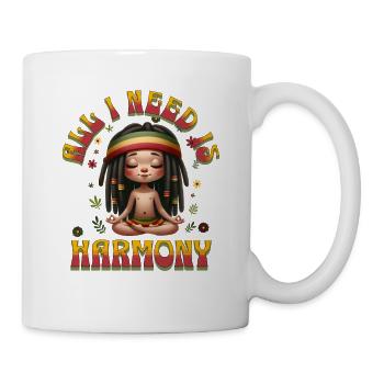 All I Need Is Harmony Rastagirl - Tasse - Weiß - Rechts