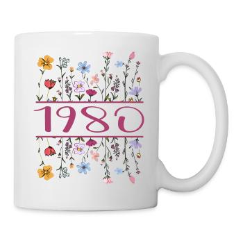 1980 Legendär Seit 1980 Geburtstag 1980 Frauen - Tasse - Weiß - Rechts